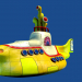 3D Modell Gelbes U-Boot - Vorschau