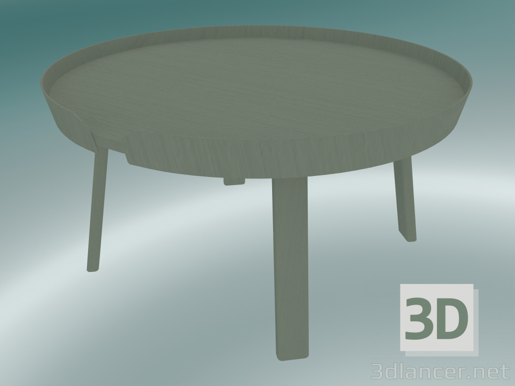 modello 3D Tavolino Around (grande, verde polveroso) - anteprima