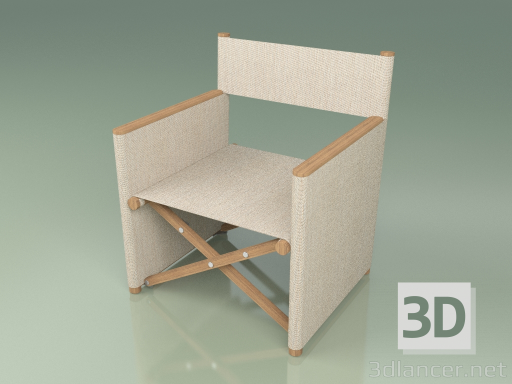 3D Modell Freizeit Regiestuhl 002 (Sand) - Vorschau