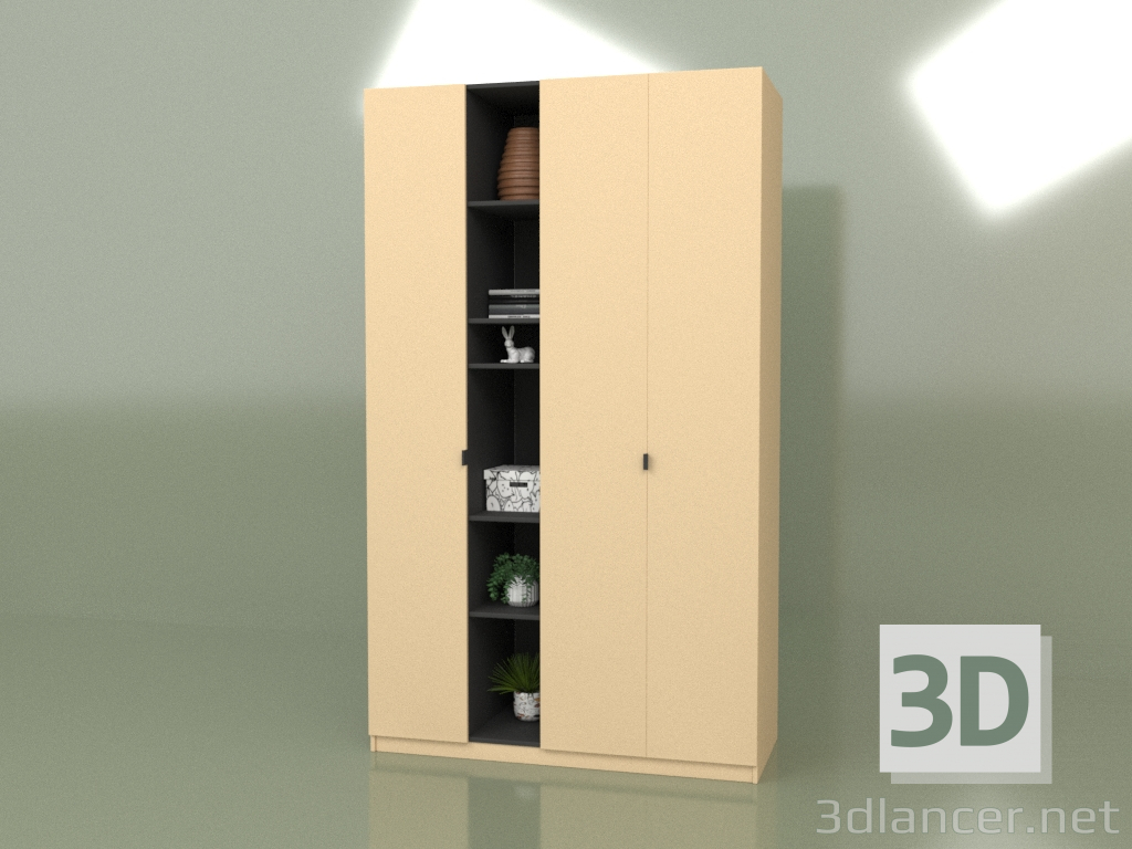 modèle 3D Armoire Max avec étagères décoratives (10142) - preview