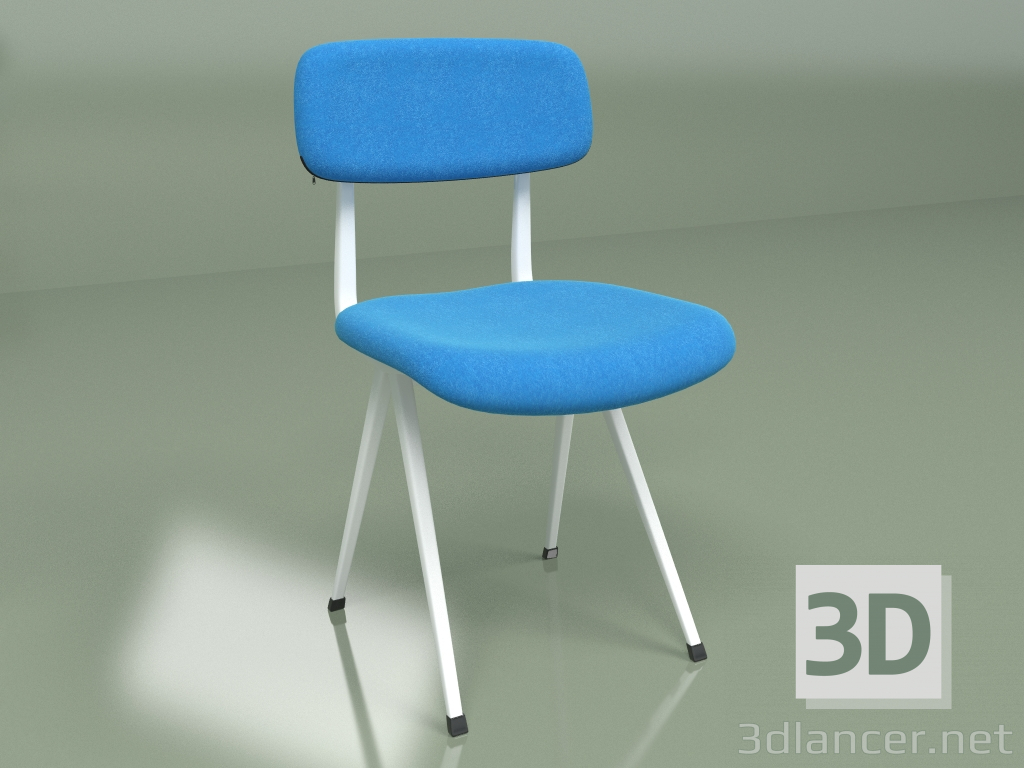 modèle 3D Chaise Madewell (bleu foncé, blanc) - preview