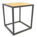 3d model Square coffee table (WOOD, 40X40X44) - preview