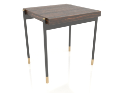 Приставной столик, отделка шпона эбони, черный матовый лак (49x45x50 см)