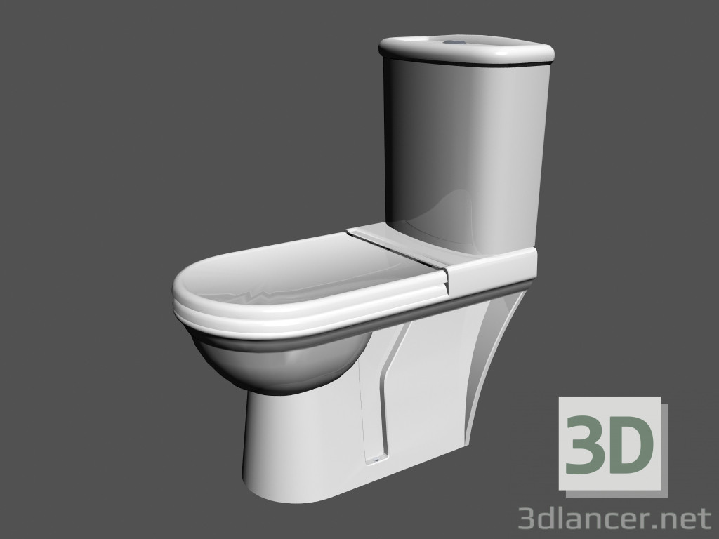 modello 3D Ciotola WC Vienna WC1 (combinazione) (821599) - anteprima