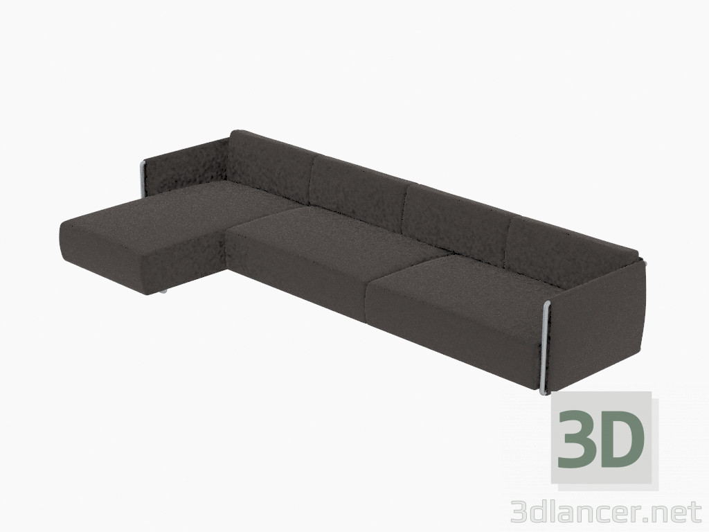 Modelo 3d Quatro sofá de canto 370 Composizione - preview