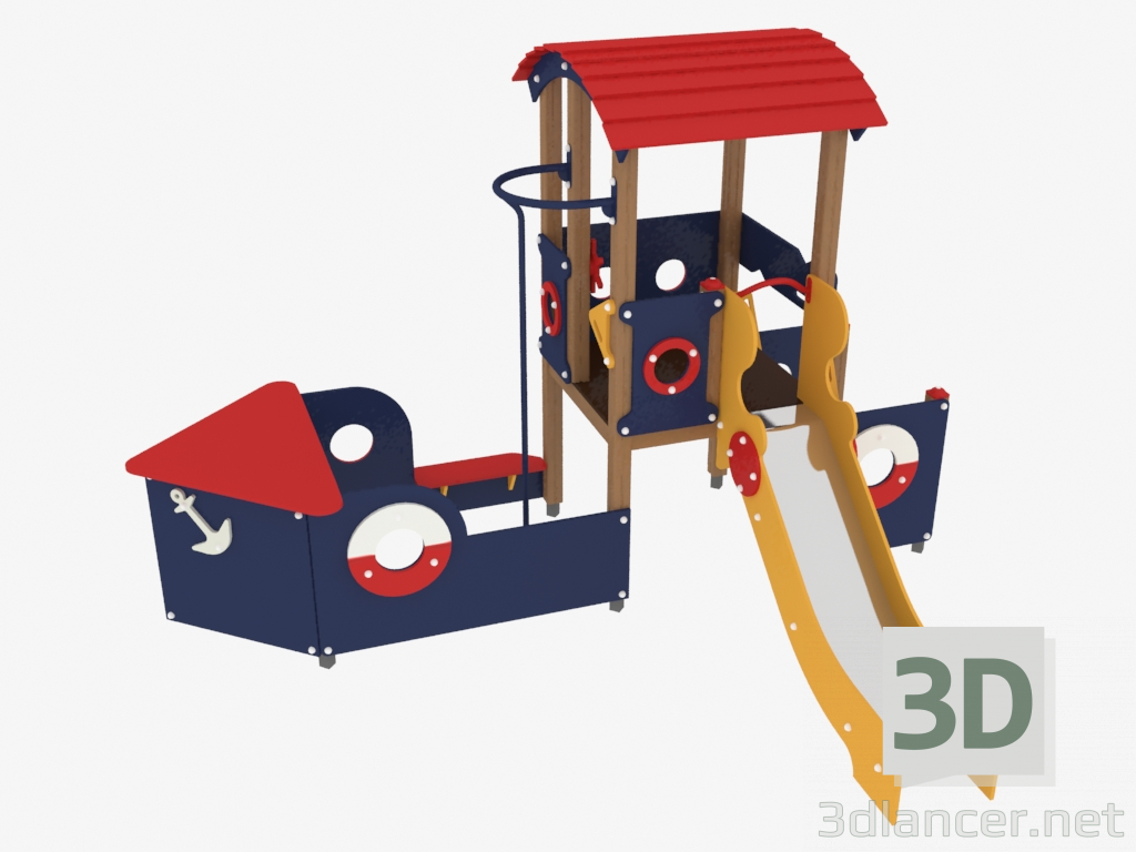 3d model Complejo de juegos para niños Barge (5109) - vista previa
