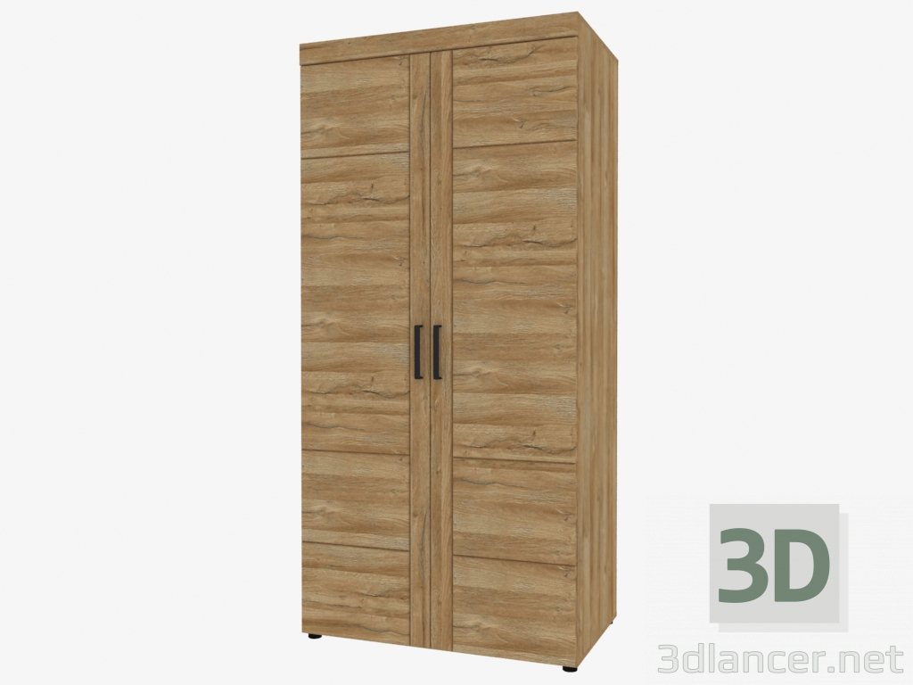 3d модель Шкаф гардеробный 2D (TYPE CNAS02) – превью