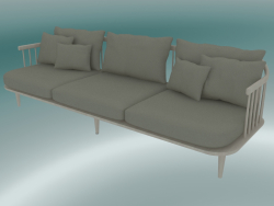 Sofa Fly Triple (SC12, 80x240 N 70cm, Roble blanco aceitado con Hot Madison 094)