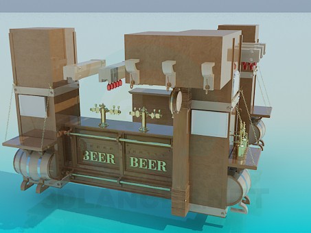 modello 3D Bar birreria - anteprima