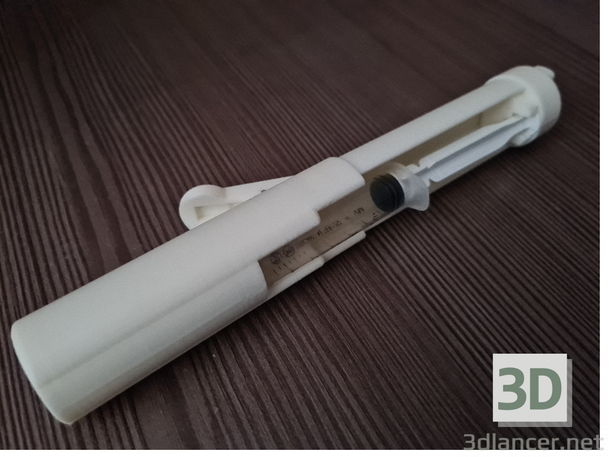 3d Semi-automatic injector syringe 3-5 ml 3D Модель модель купить - ракурс