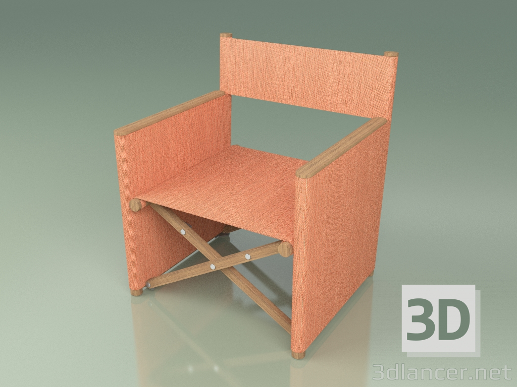 modèle 3D Chaise de directeur de loisirs 002 (Orange) - preview