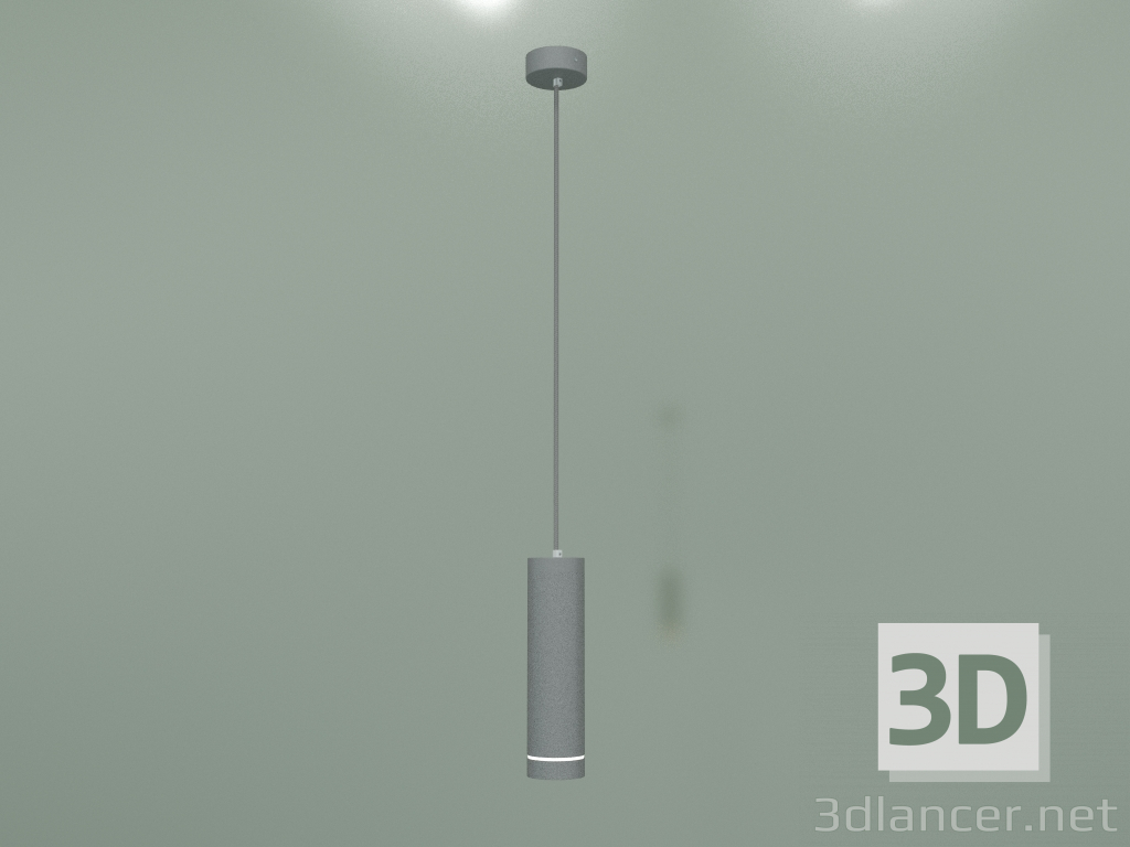 3D modeli Yüzeye monte LED tavan lambası DLR023 (gri) - önizleme