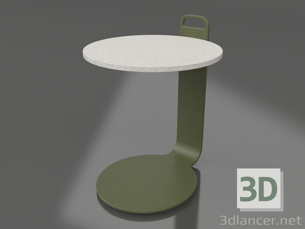 modello 3D Tavolino Ø36 (verde oliva, DEKTON Sirocco) - anteprima