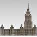 3d Hotel Ukraine Moscow model buy - render