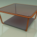 modello 3D Tavolino 001 (Vetro Bronzato, Metallo Ruggine, HPL Grigio) - anteprima