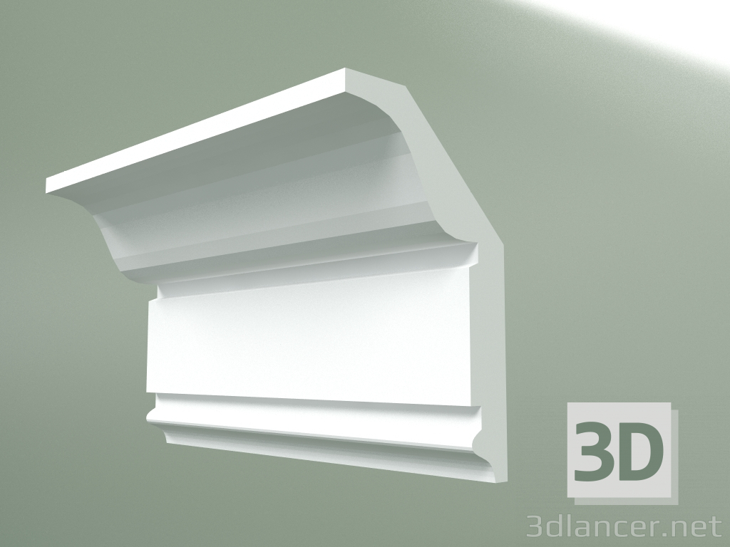 modello 3D Cornicione in gesso (zoccolo a soffitto) KT150 - anteprima