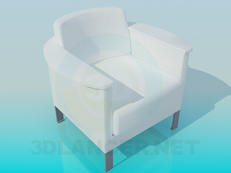 3d модель Білосніжна крісло – превью
