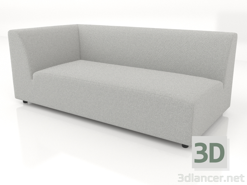 3D modeli Köşe kanepe modülü (L) 173 sola uzatılmış - önizleme