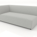 3d model Corner sofa module (L) 173 extended left - preview