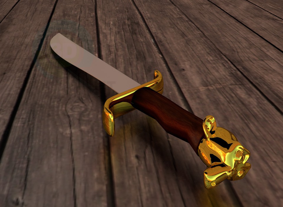 modèle 3D couteau - preview