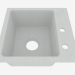 modello 3D Lavello, 1 vasca senza alette per asciugatura - metallo grigio Zorba (ZQZ S103) - anteprima