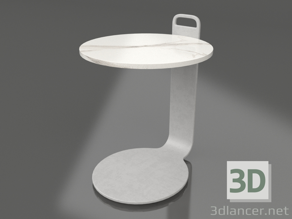 modello 3D Tavolino Ø36 (Grigio agata, DEKTON Aura) - anteprima