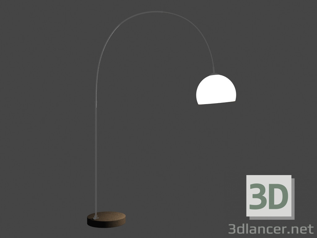 3d model Lámpara de pie arco ml4906-1b blanco 1h60vt e27 - vista previa