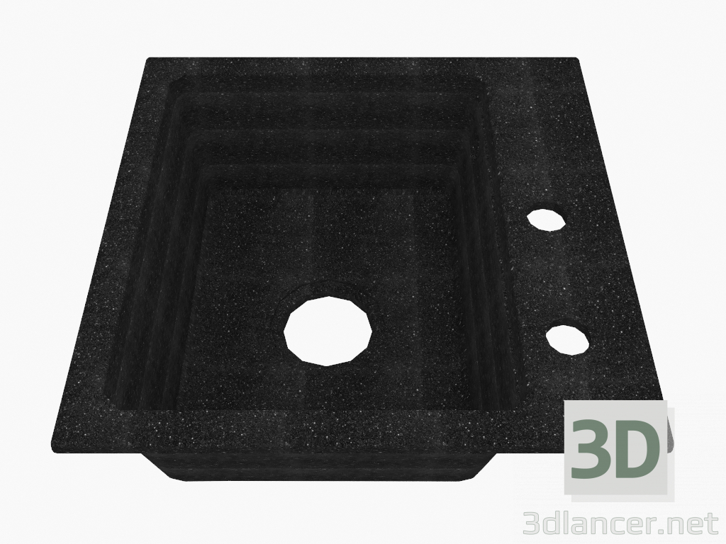 3D modeli Lavabo, kurutma için kanatsız 1 kase - grafit Zorba (ZQZ 2103) - önizleme