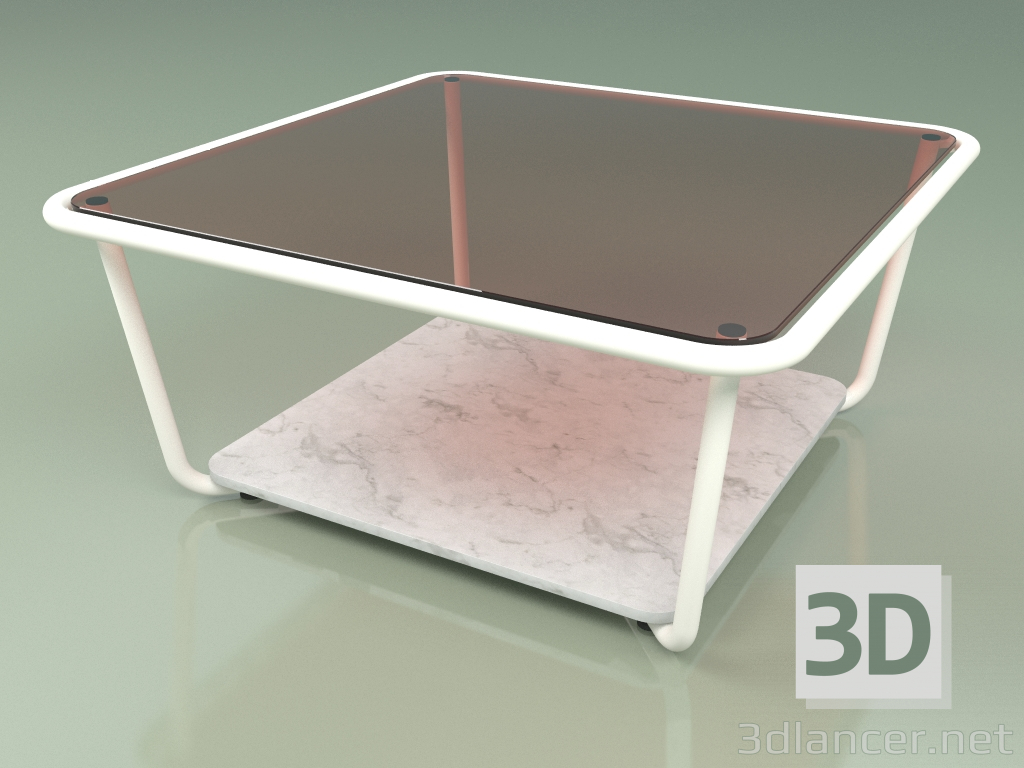 3d модель Стол кофейный 001 (Bronzed Glass, Metal Milk, Carrara Marble) – превью