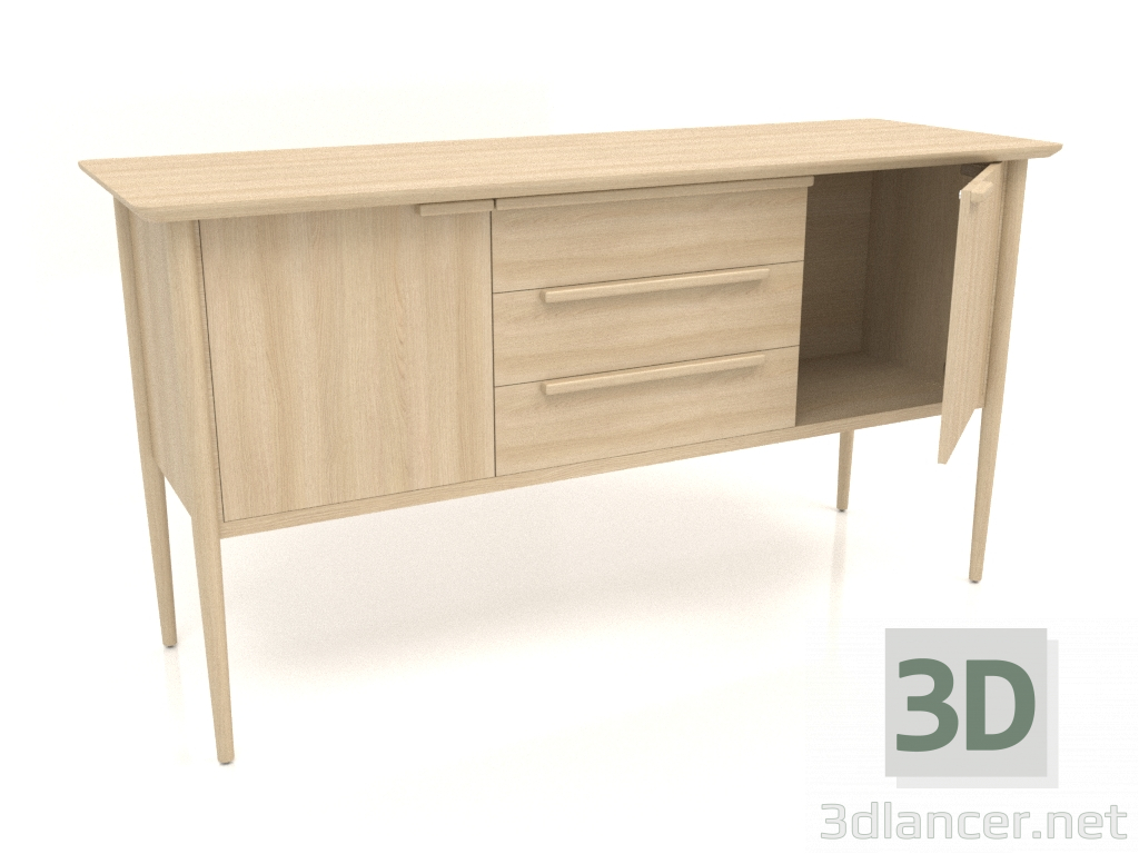 modèle 3D Armoire MC 01 (avec porte ouverte) (1660x565x885, bois blanc) - preview