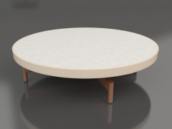Round coffee table Ø90x22 (Sand, DEKTON Sirocco)