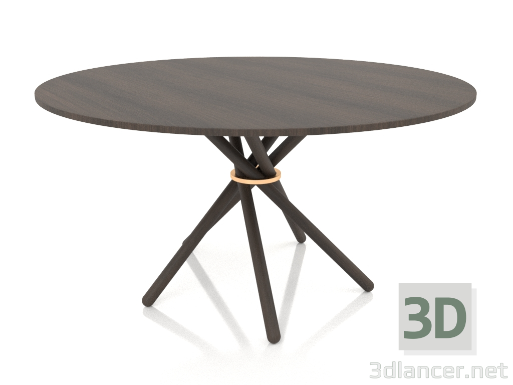 modèle 3D Table à manger Hector 140 (Chêne foncé, Chêne foncé) - preview