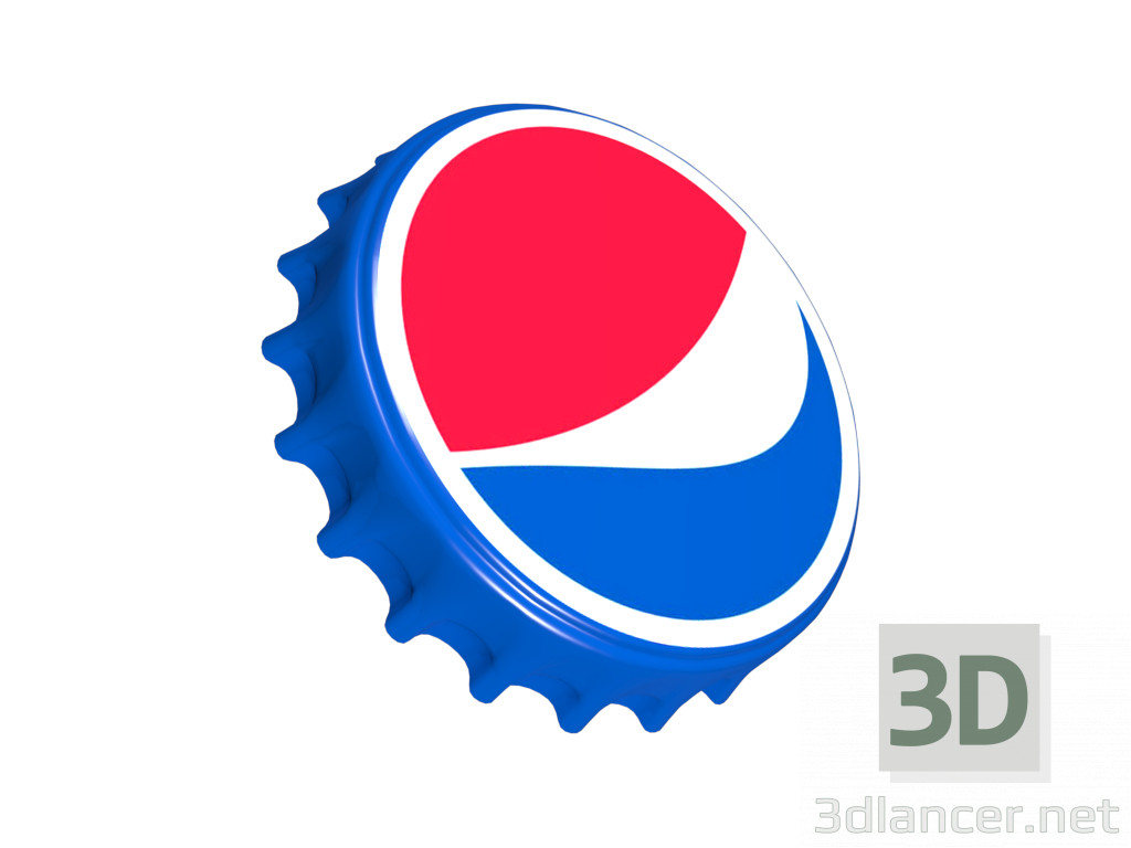 Kronkorken Pepsi 3D-Modell kaufen - Rendern