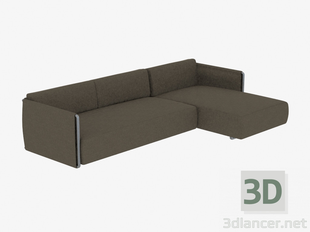 3D modeli Modüler kanepeler Üçlü fianco 185 - önizleme
