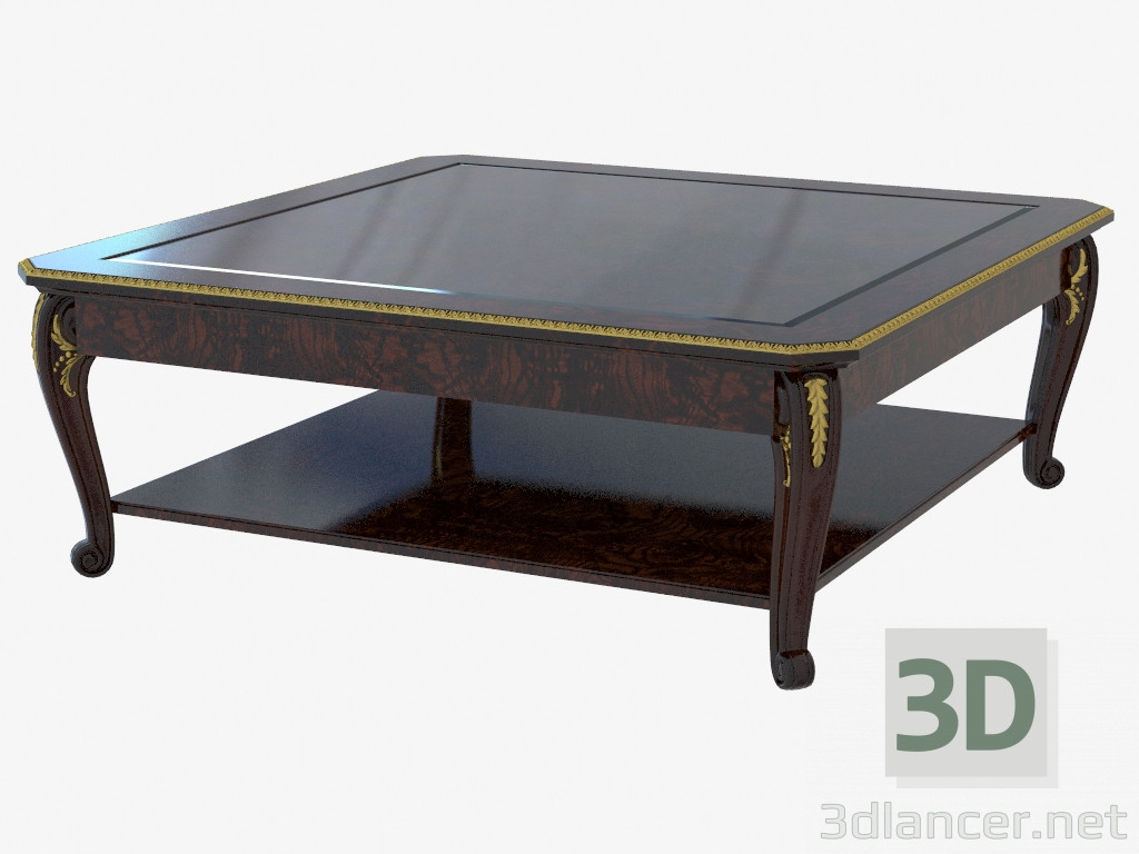 modello 3D Tavolino quadrato in stile classico 1628 - anteprima
