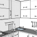 3d Kitchen counter model buy - render