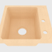 3d model Sink, 1 bowl without wing for drying - sand Zorba (ZQZ 7103) - preview