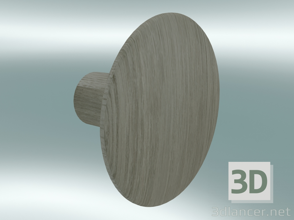 3D modeli Elbise askısı Noktalar Ahşap (Ø6.5 cm, Meşe) - önizleme