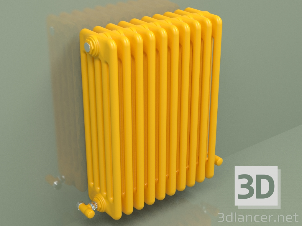 modello 3D Radiatore TESI 5 (H 600 10EL, giallo melone - RAL 1028) - anteprima