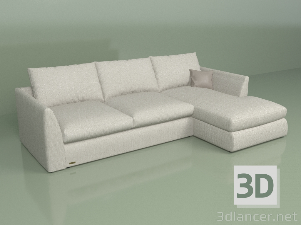 3D modeli Köşe kanepe Lagos - önizleme