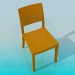 3d модель Деревянный стул – превью