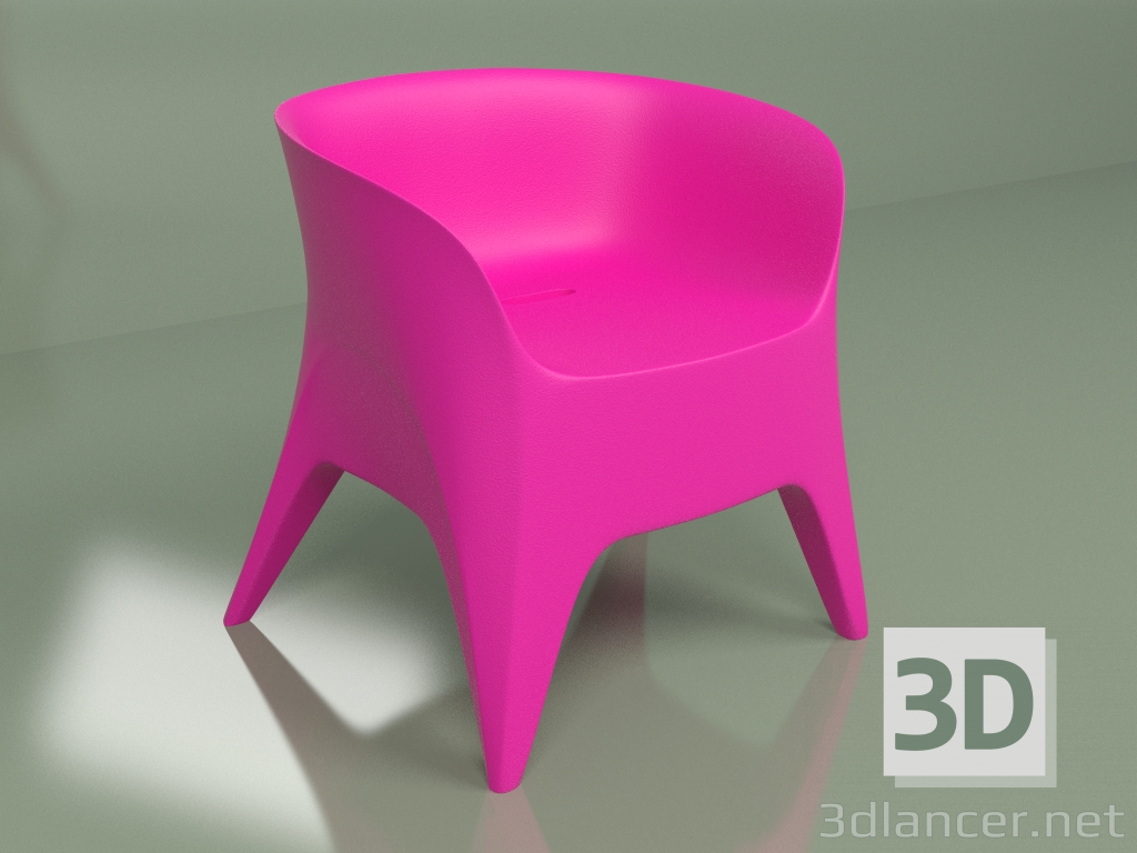 3D Modell Sessel Obie Arm (rosa) - Vorschau