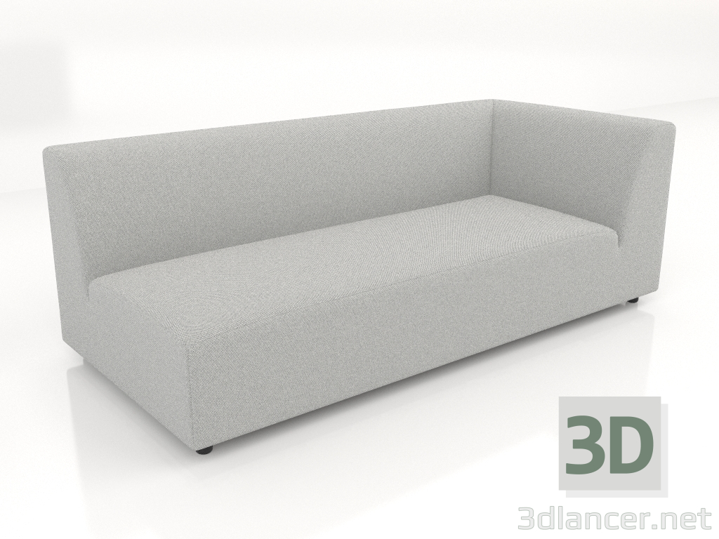 3d model Corner sofa module (L) 193 extended right - preview