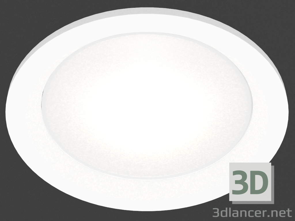 modello 3D Apparecchio da incasso a LED (DL18891_15W Bianco R Dim) - anteprima