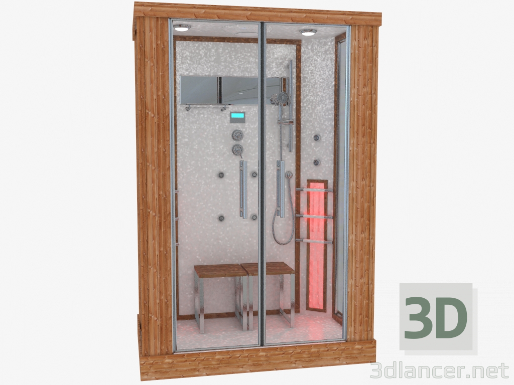 3d model Shower enclosure infrared (K055) - preview