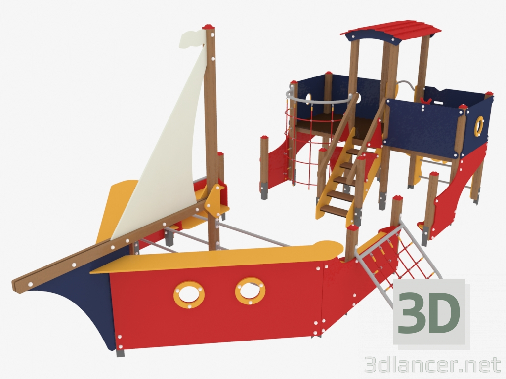 modello 3D Complesso Drakkar per bambini (5115) - anteprima