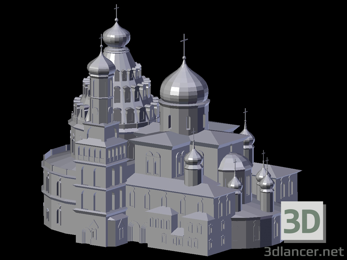 modello 3D Nuovo monastero di Gerusalemme. Cattedrale della Resurrezione - anteprima
