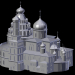 3d model New Jerusalem Monastery. Resurrection Cathedral - preview