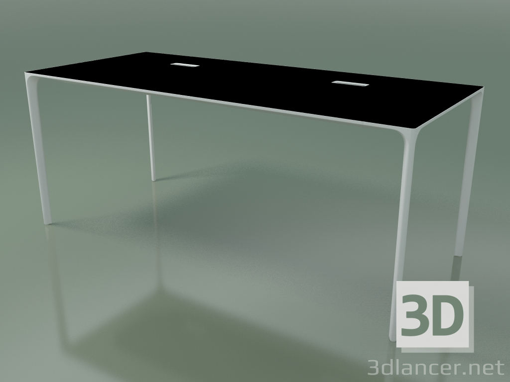 3d model Mesa de despacho rectangular 0815 (H 74 - 79x180 cm, laminada Fenix F02, V12) - vista previa
