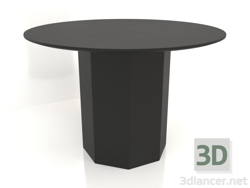 3d model Dining table DT 11 (D=1100х750, wood black) - preview